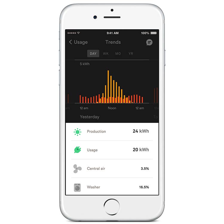 sense solar smart meter iOS android app
